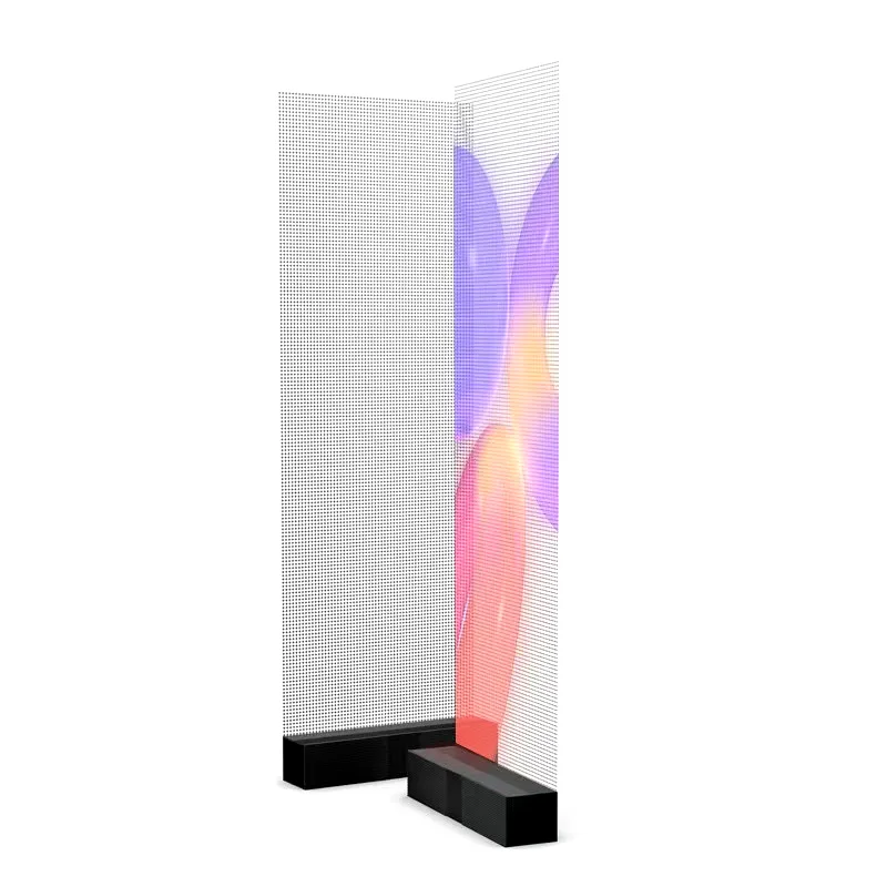 Crystal Core Screen on a white curved panel, transparent
