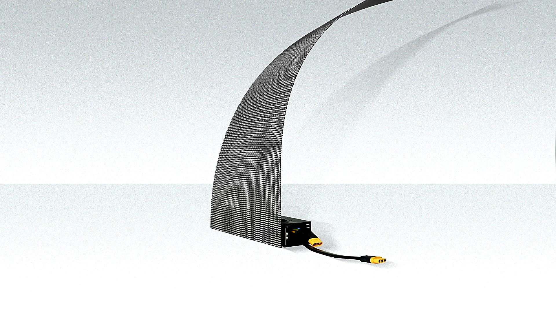 Holographic transparent LED film bending arc with controller