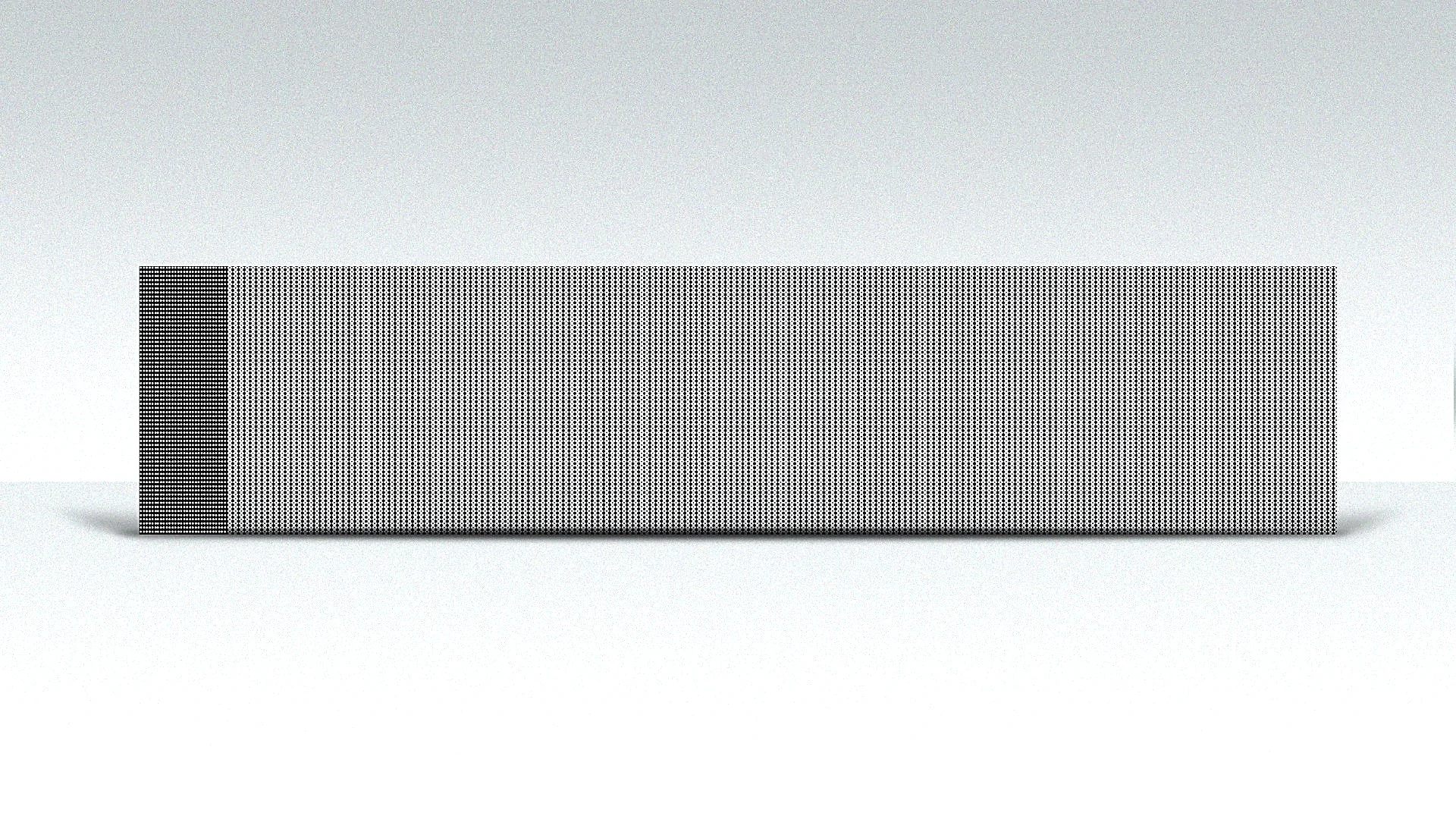 Close-up of holographic transparent LED film pixel matrix